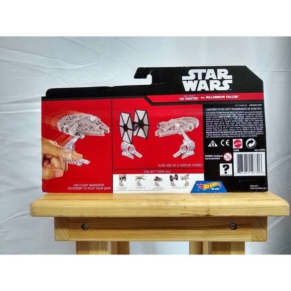 Hot Wheels Star Wars TFA Tie Fighter vs. Millennium Falcon Die-Cast - Picture 2 of 7